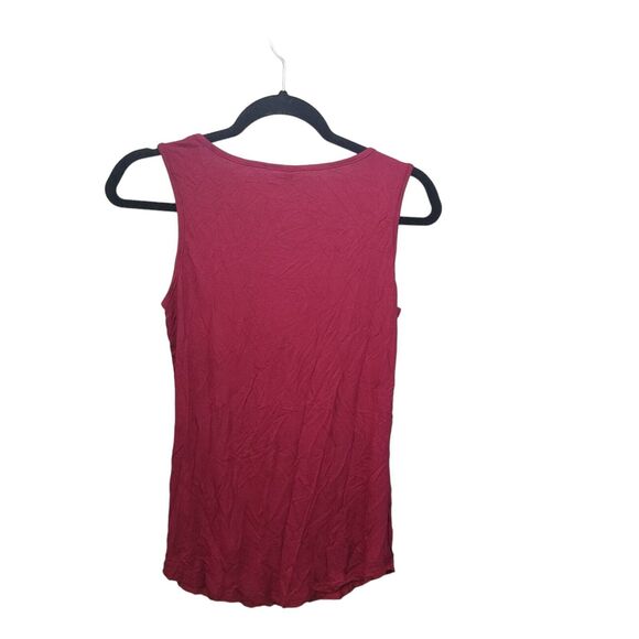 WNeedU Womens Sz S Red Solid Sleeveless Blouse - Picture 9 of 9